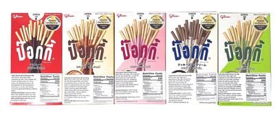 Pocky Biscuit Stick 5 Flavor Variety Pack (Pack of 5) (Total 7.2 oz) - Classic Flavors