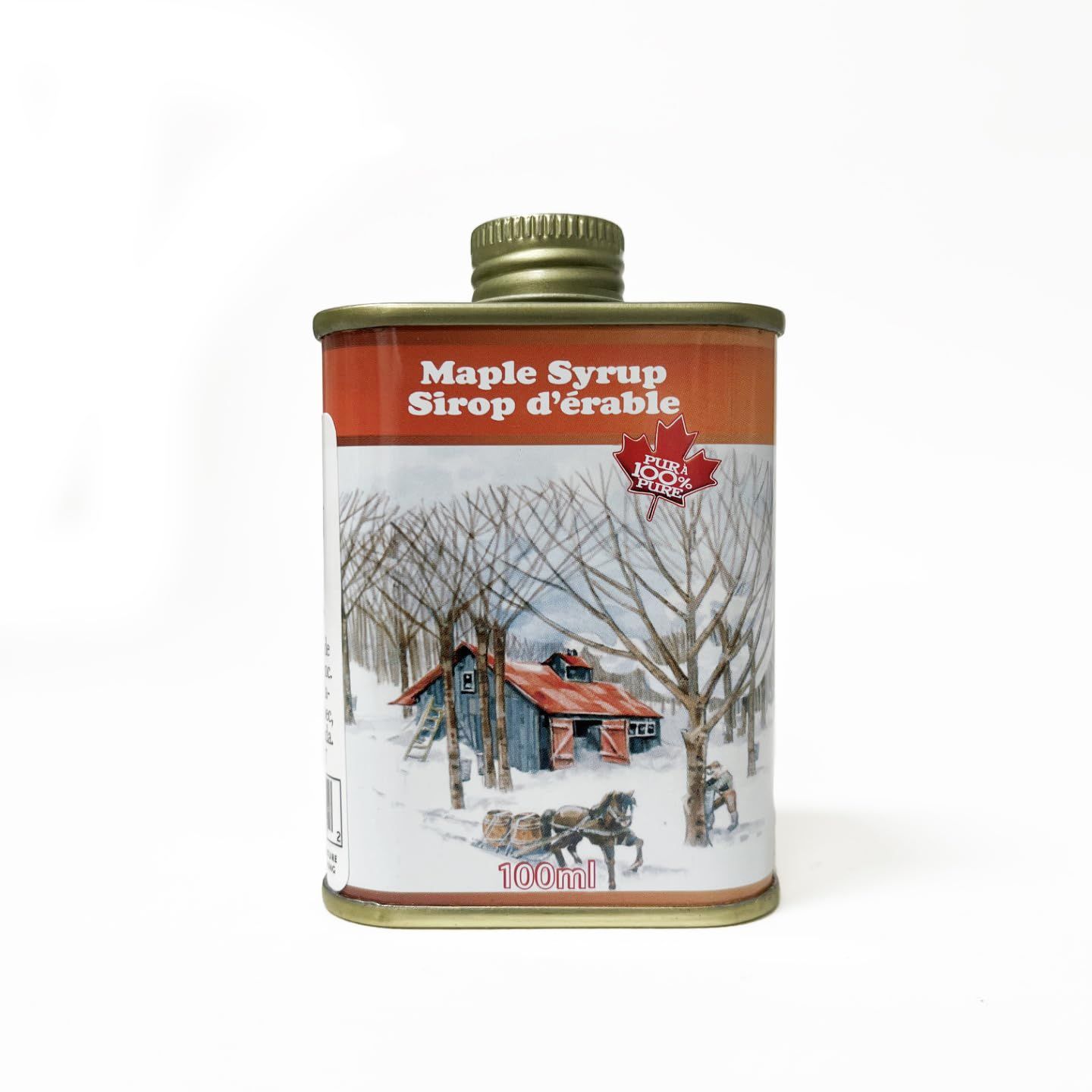 Brien 100% Pure Maple Syrup | Gluten Free Vegan Syrup | Maple Syrup Dispenser Refill | Real Maple Syrup Tin Can Product From Canada (3.4 Fl Oz)