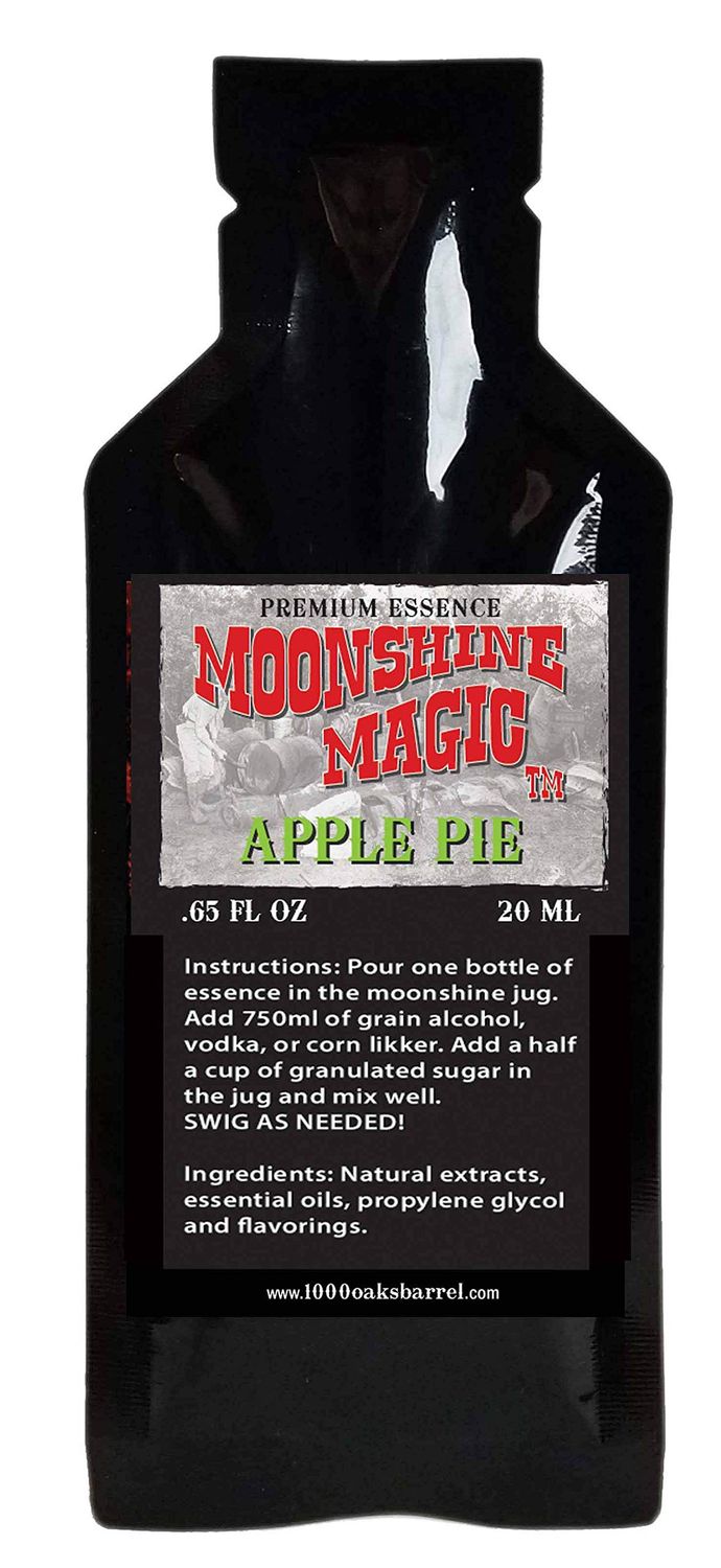 Apple Pie Moonshine Essence Flavor - Single Pack 20ml (0.65oz) Liquor Essence Refill for Barrel Aging Whiskey Making Kit, Cocktails Mixers - Moonshine Flavoring Supplies