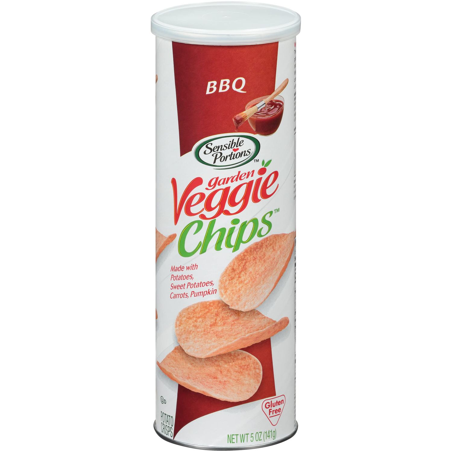 Sensible Portions Stacked Garden Veggie Chips, BBQ, 5 oz (Pack of 12)