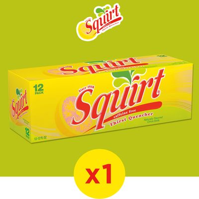 Squirt Soda, Grapefruit, 12 Fl Oz Cans, 12 Pack