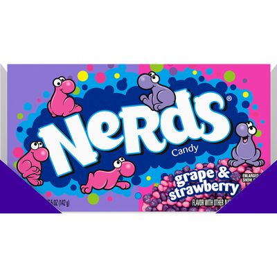 Nerds Candy, Grape &amp; Strawberry Flavor, 5 Ounce Movie Theater Candy Boxes (Pack of 12)
