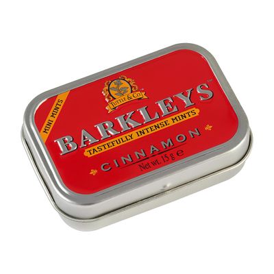 Barkleys Cinnamon Breath Mints, Mini Cinnamon Candy - Strong Cinnamon Flavor, Cool Mint for Party, After Dinner, Wedding, Everyday Use-Vegan, Reusable Travel Tins,1 Pack - 50 Count Each