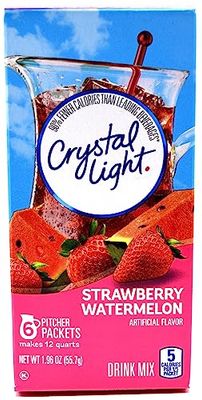 Crystal Light Strawberry Watermelon Drink Mix, 12-Quart Canister (Pack of 5)