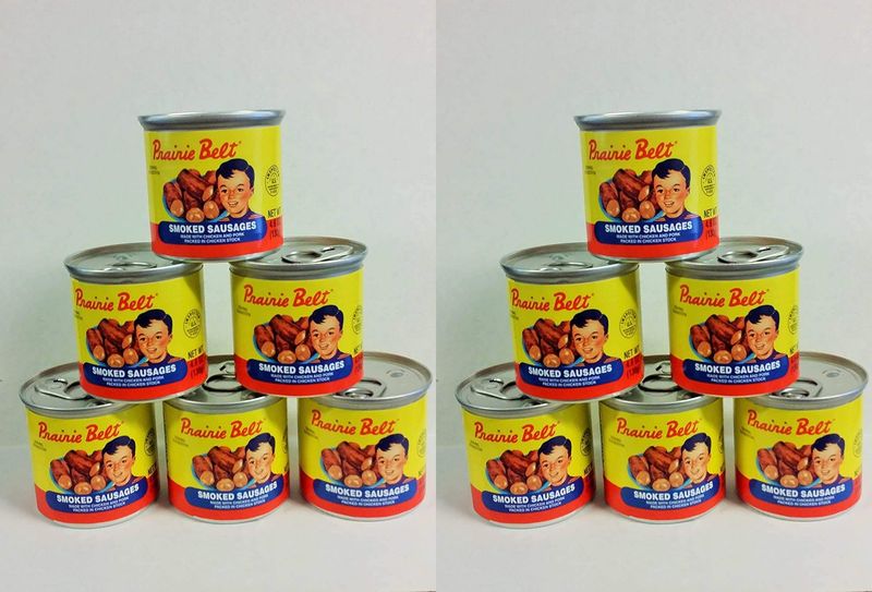 Prairie Belt Smoked Sausages 6 Pack of 4.5 Oz. cans Pack of 2