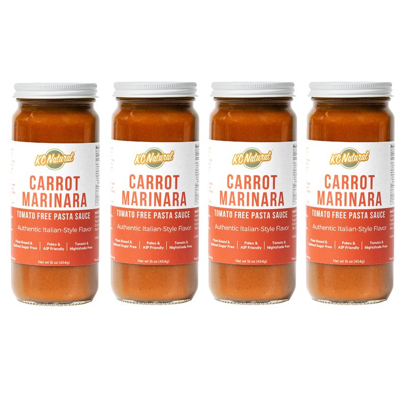 KC Natural - No Tomato Paleo AIP Carrot Marinara - 16oz, (4 Pack)