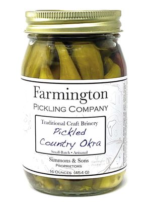 Pickled Country Okra - 16 Ounce Jar