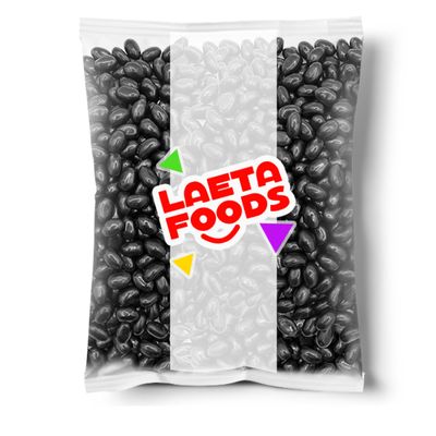 Black Licorice Jelly Beans Candy, Large Size (2 Pound Bag)