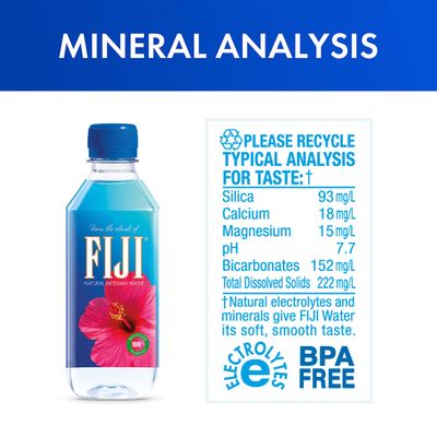 FIJI Natural Artesian Bottled Water 330 mL / 11.15 Fl Ounce (Pack of 36)