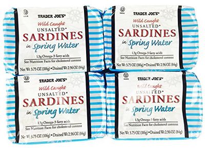 Trader Joe&#39;s Wild Caught Unsalted Sardines in Spring Water 4 Pack