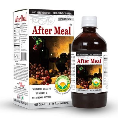 BASIC AYURVEDA After Meal Juice 16.23 Fl Oz (480 ml) | Digestive Support Drink | Ayurvedic Digestive Stimulant Nutritional Support | Organic Juice for Health