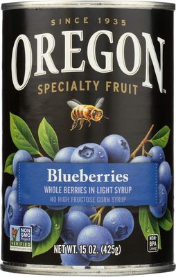 Oregon Fruit Products Blueberries in Light Syrup - 15 oz