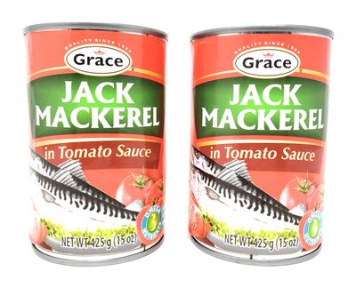 Grace Jack Mackerel in Tomato Sauce 15oz - 2 Pack - Canned Fish