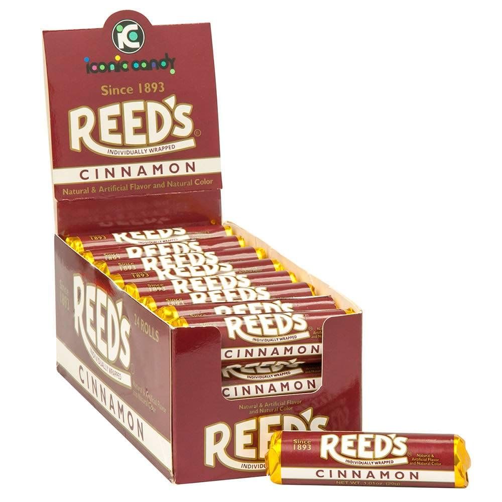Reeds Cinnamon Candy Rolls | Traditional Cinnamon Hard Candy | Reeds Classic Spiced Hard Cinnamon Candy Brought To You By Iconic Candy | 24 Count