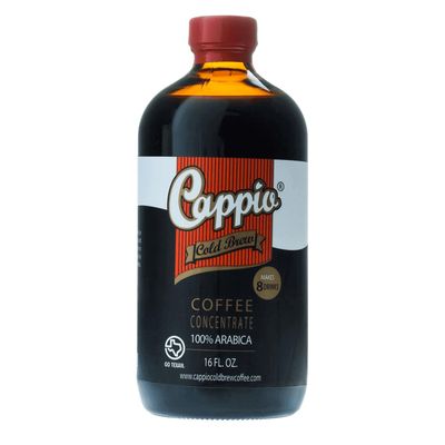 Cappio Cold Brew Coffee, 6-Pack of 16 oz Bottles - Bold, Smooth, Low-Acidity Coffee Made with 100% Arabica Beans, Perfect for Iced or Hot Coffee