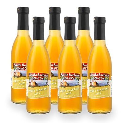 Santa Barbara Dirty Martini Mix - Elevate your cocktails with real olive brine! Premium and all-natural. 6pk, 375mL each