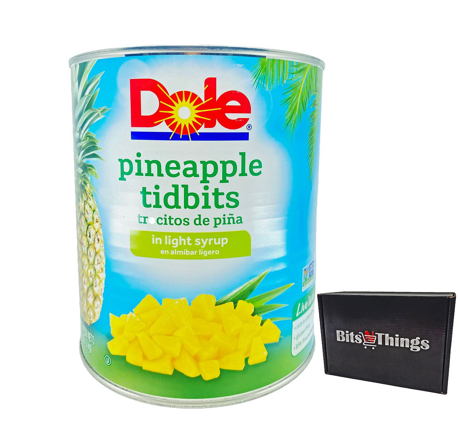 Dole Canned Fruit | Kosher | (106 oz., Pineapple Tidbits in Light Syrup)