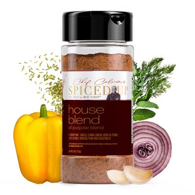 Spiced Up by Chef Calvin - All Purpose Seasoning with Natural Herbs &amp; Spices 6 oz/170 g- Savory Chef&#39;s Blend for Meat &amp; Veggies - Versatile &amp; Complete Seasoning - Spices &amp; Seasonings for Cooking