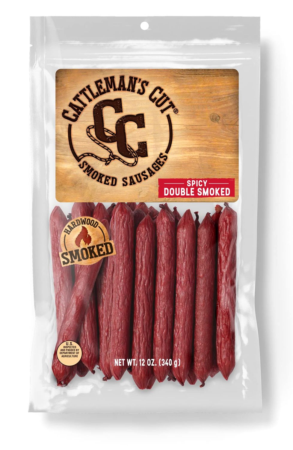 Cattleman&#39;s Cut Spicy Double Smoked Sausages, 12 Ounce