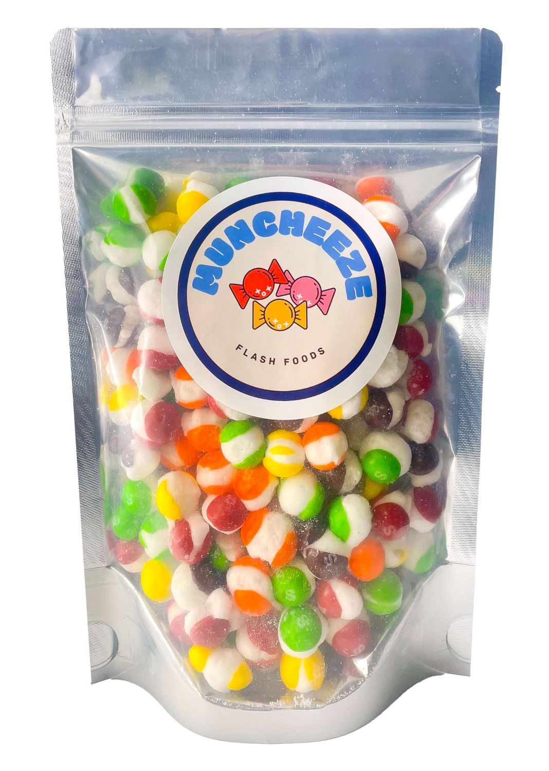 Freeze Dried Candy - Muncheeze Gourmet Freeze Dried Asteroid Crunchies (8 oz), Assorted Fruity Flavors (Original Rainbow)