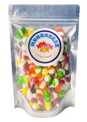 Freeze Dried Candy - Muncheeze Gourmet Freeze Dried Asteroid Crunchies (8 oz), Assorted Fruity Flavors (Original Rainbow)