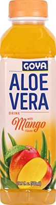 Goya Foods Aloe Vera Drink With Mango Flavor, 16.9 Fl Oz (Pack of 12)