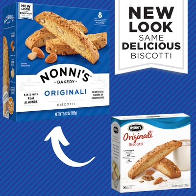 Nonni's Originali Almond Biscotti Italian Cookies - 6 Boxes Biscotti Individually Wrapped Cookies - Italian Biscotti Cookies Baked Fresh w/a Hint of Anise & California Almonds - Kosher - 5.52 oz