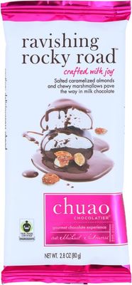 Chuao Chocolatier Ravishing Rocky Road Milk Chocolate Bars | Gourmet Almond Vegan Marshmallows Artisan No Preservatives 2.8 oz each | 4 Pack