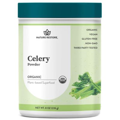 Organic Whole Celery Powder, Whole Celery Stalk, Full Spectrum Nutrients, 8 Ounces / 226 Grams