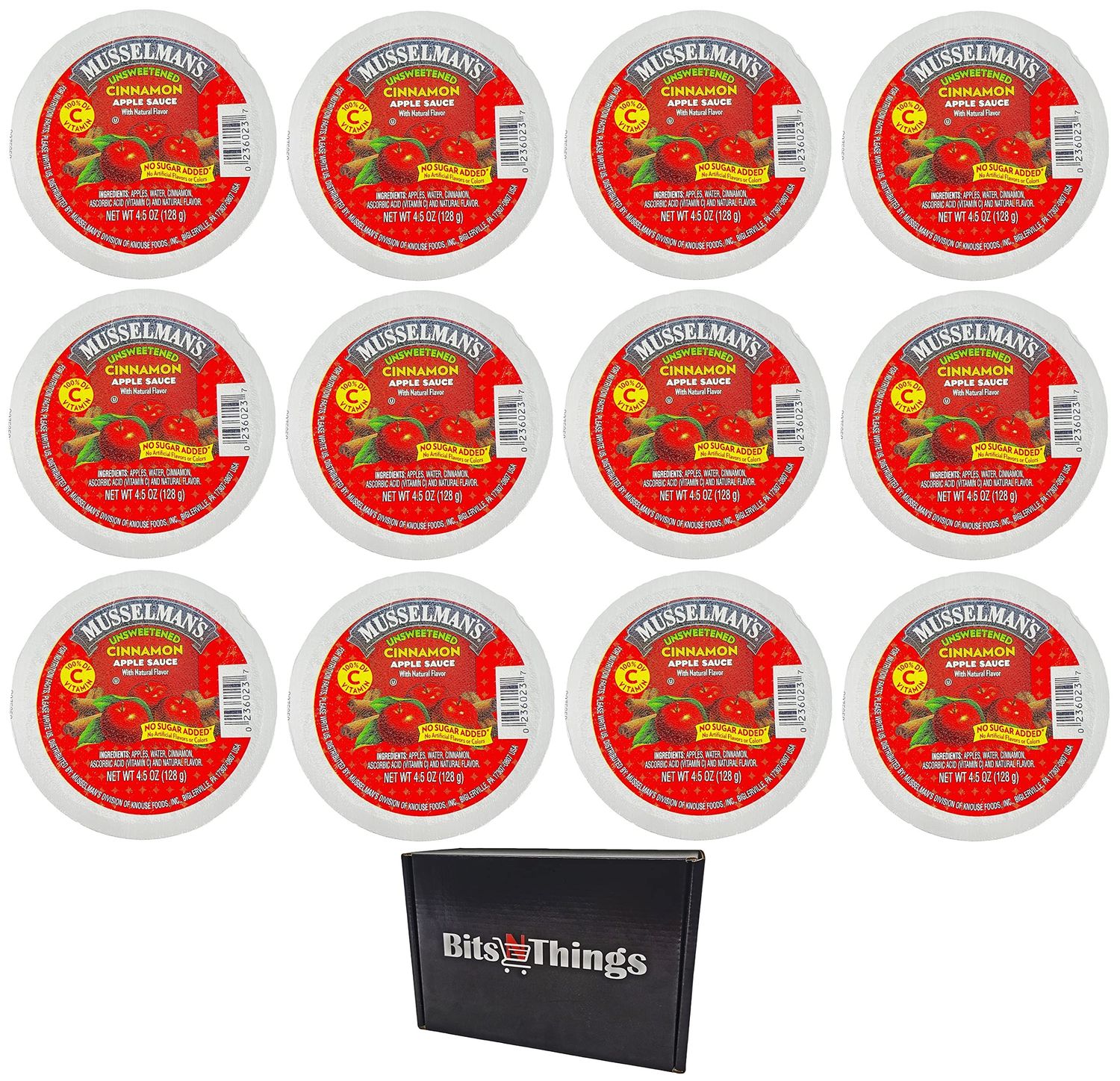 Musselman&#39;s Cinnamon Apple Sauce 4.5 oz. Cup - Pack of 12