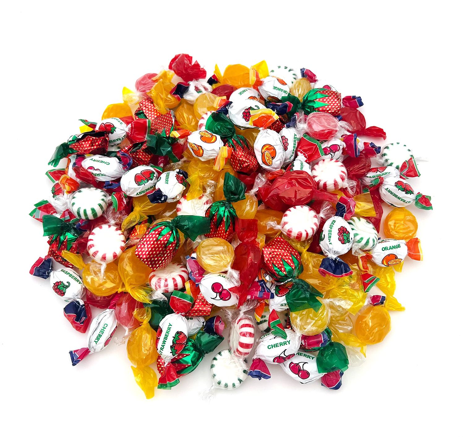 Old-Fashioned Hard Candy Christmas Assortment - Bulk Pack 2 Pounds - Starlights, Butterscotch, Cinnamon, Fruit Filled