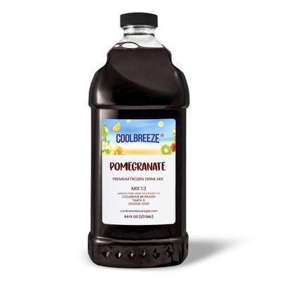 Cool Breeze Beverages Ready To Use Slush Mix, Pomegranate, 1/2 gal