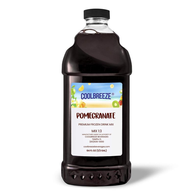 Cool Breeze Beverages Ready To Use Slush Mix, Pomegranate, 1/2 gal