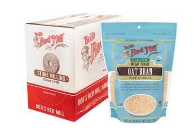 Bob&#39;s Red Mill Organic High Fiber Oat Bran Hot Cereal, 18-ounce (Pack of 4)