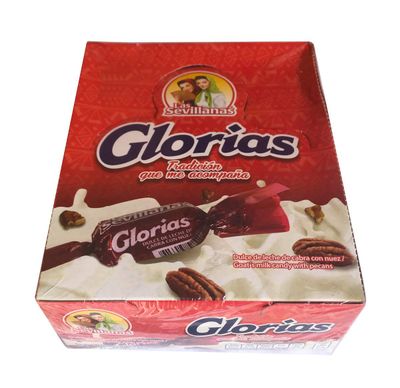Las Sevillanas - Glorias Milk Goat Candy, from Mexico - Box of 30 Pieces - 21 oz / 600 gr
