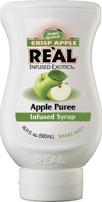 Crisp Apple Rel Infused Exotics, Apple Puree Infused Syrup, 16.9 FL OZ Squeezable Bottle (Pack of 3)