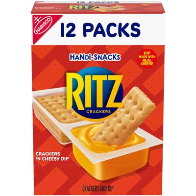 Handi-Snacks RITZ Crackers &#39;N Cheesy Dip Snack Packs, 12 Snack Packs