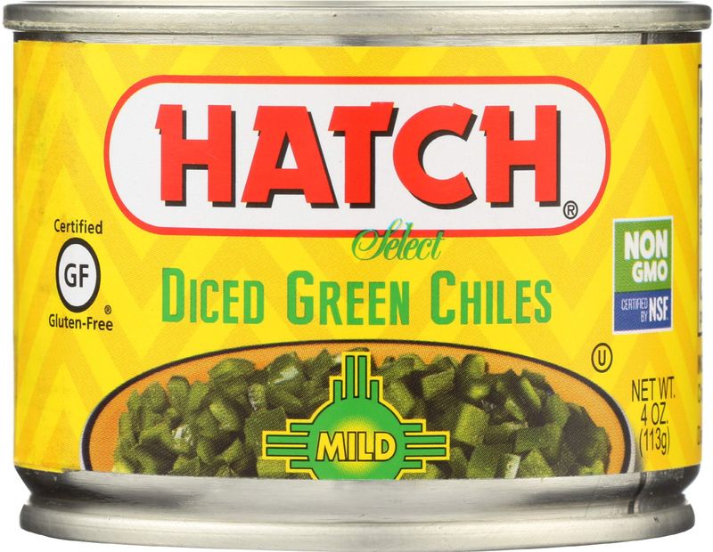 Hatch Farms Diced Green Chilies Mild 4 Oz (Pack of 24)