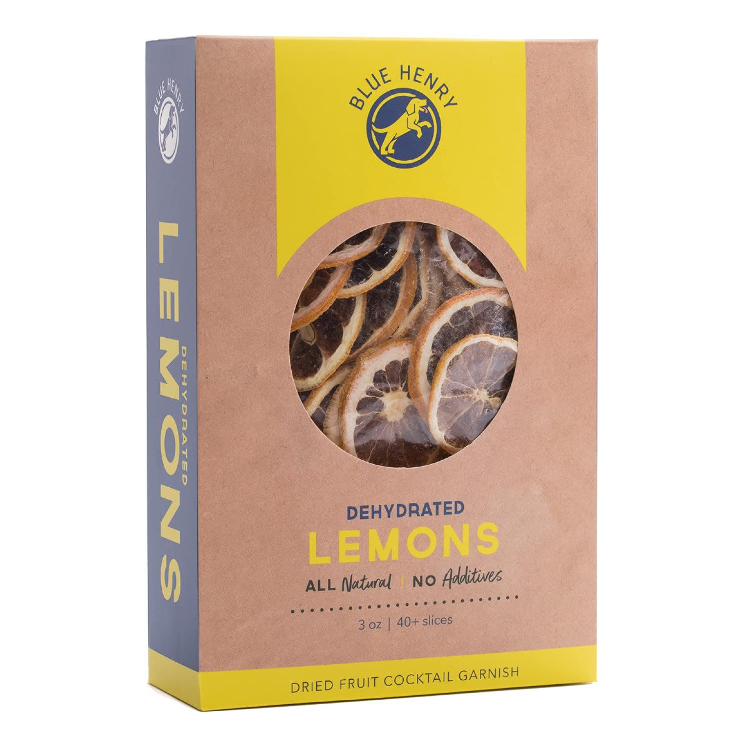 BlueHenry Dehydrated Lemon Wheels - 3 oz - 12+ slices - Natural Fruit