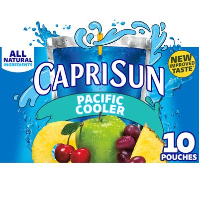 Capri Sun Pacific Cooler Mixed Fruit Flavored Juice Drink Blend, 10 ct Box, 6 fl oz Pouches