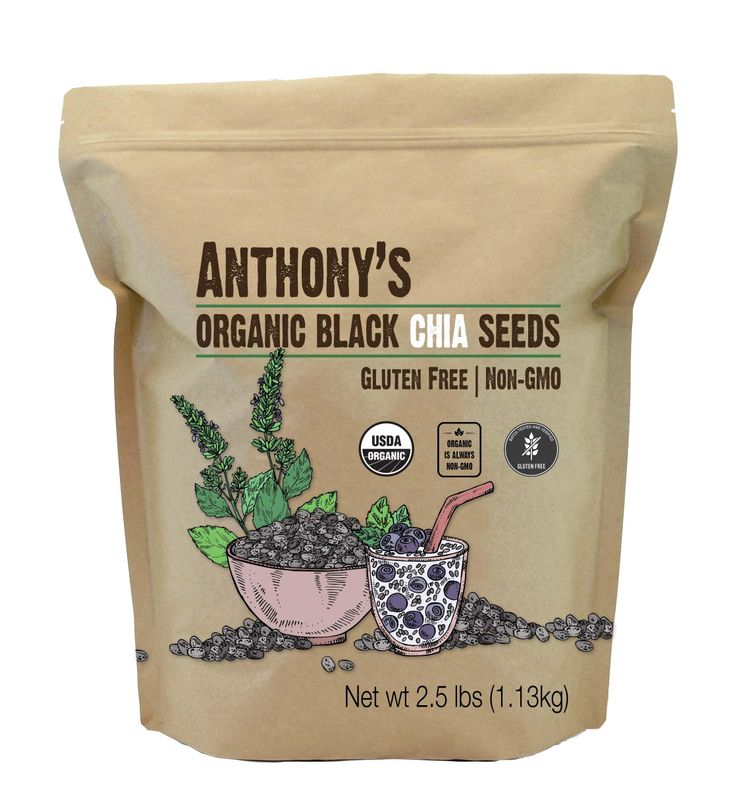 Anthony&#39;s Organic Chia Seed, 2.5 lb, Gluten Free, Vegan, Keto Friendly
