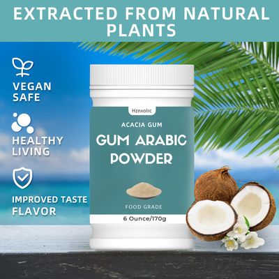 6 oz Gum Arabic Powder, 100% Pure, Premium Gum Arabic Powder, DIY Watercolor Paints, Gum Arabic Suitable for Making Ice Cream, Cake, Yogurt, Craft Cocktails and More