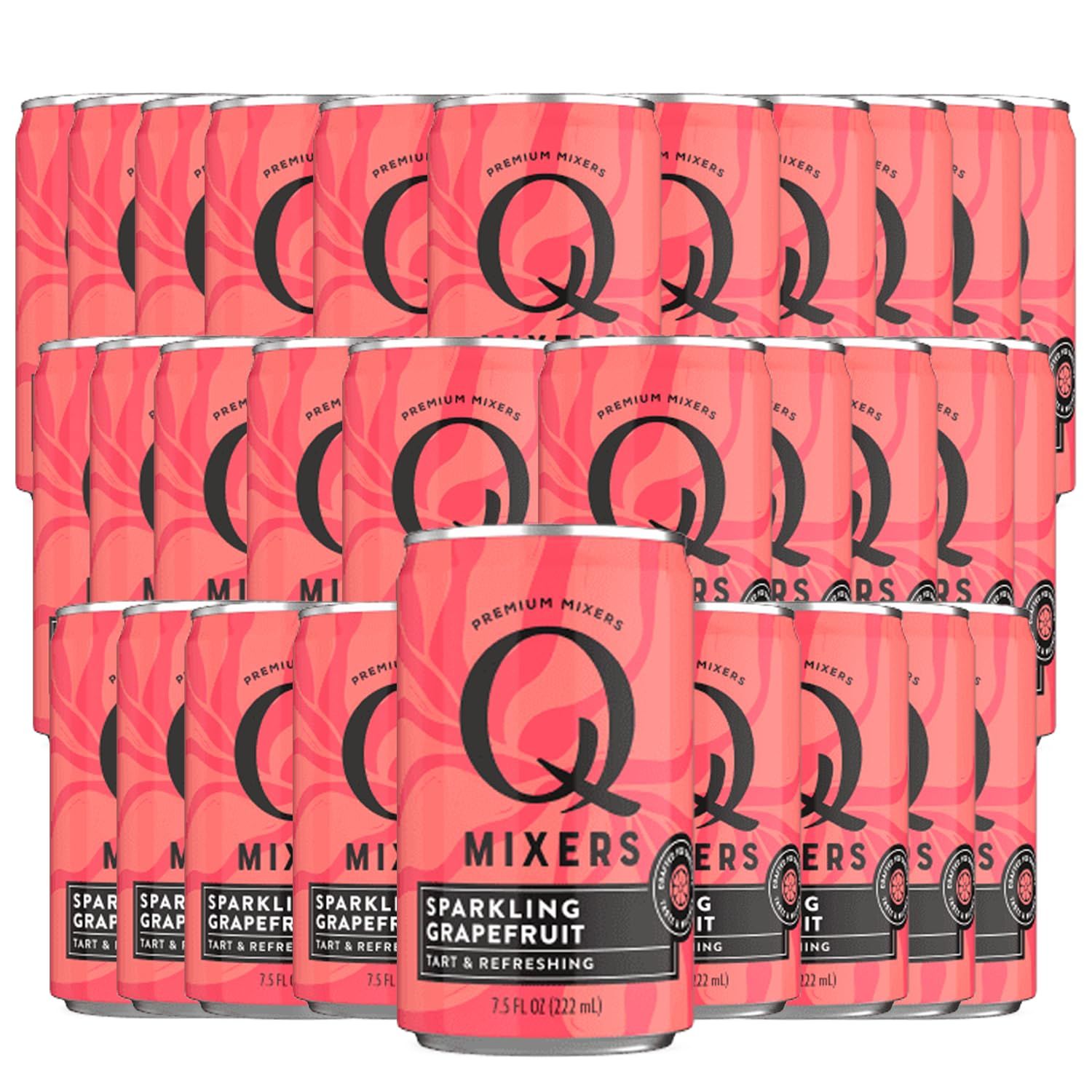 Q Mixers Sparkling Grapefruit, Premium Cocktail Mixer Made with Real Ingredients 7.5oz Cans | 30 PACK