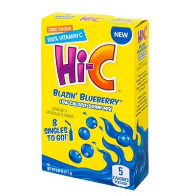 Hi-C Sugar Free Drink Mix, Blazin Blueberry, 8 CT