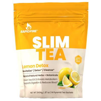 Rapid Fire Slim Tea 14 Day Herbal Teatox, Blend of Natural Herbs and Botanicals, Supports Healthy Weight Management, Supports Metabolism, Delicious Lemon Flavor, 14 Servings
