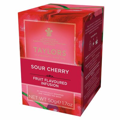 Taylors of Harrogate Sour Cherry Infusion, 20 Teabags (Pack of 6)