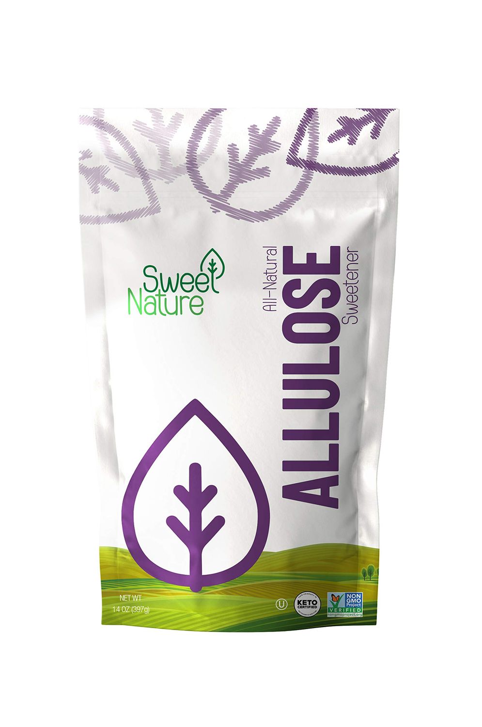 Sweet Nature | Allulose Sweetener - Ideal Zero Sugar Substitute for Diabetics - Keto, Gluten-Free, Low Carb, Low Calorie, Low Glycemic &amp; Kosher (14oz)