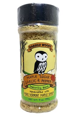 Maple Sugar Garlic Pepper - 5 oz Jar - Perfect Maple Seasoning - Barred Woods Maple
