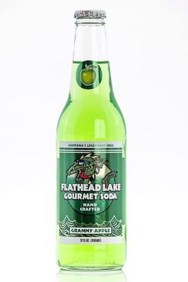 Flathead Lake Gourmet Soda Granny Apple 12-12oz Bottles