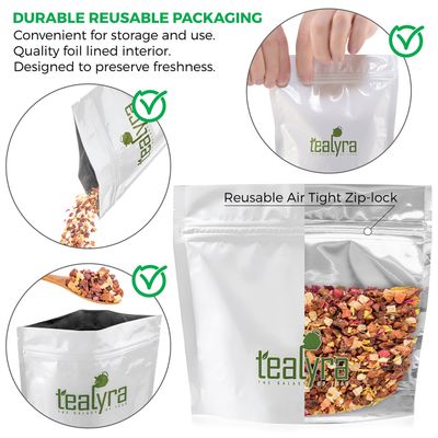 Tealyra - Macaron  la Pche - Pear Pineapple Mango - Herbal Fruity Loose Leaf Tea Blend - Caffeine-Free - Vitamin Rich - Hot or Iced - 112g (4-ounce)